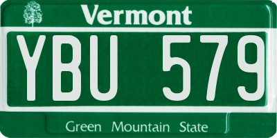 VT license plate YBU579