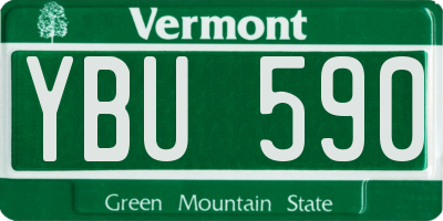 VT license plate YBU590