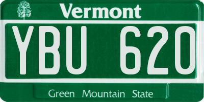 VT license plate YBU620
