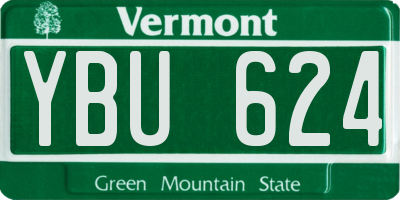 VT license plate YBU624
