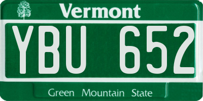 VT license plate YBU652