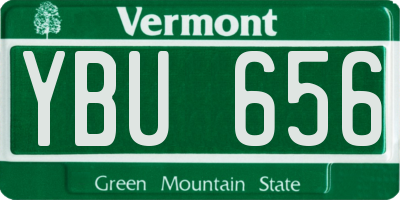 VT license plate YBU656