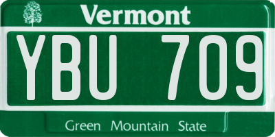 VT license plate YBU709