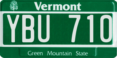 VT license plate YBU710