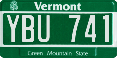 VT license plate YBU741