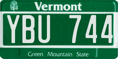VT license plate YBU744