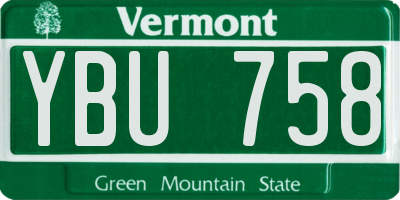 VT license plate YBU758