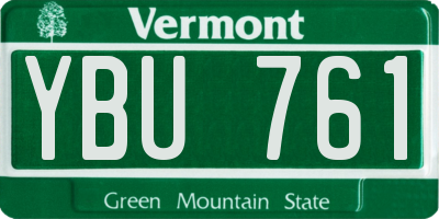 VT license plate YBU761