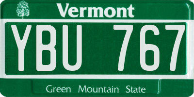 VT license plate YBU767