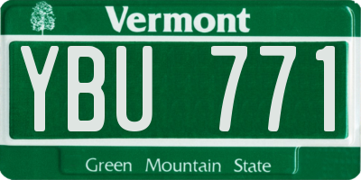 VT license plate YBU771
