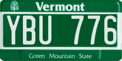 VT license plate YBU776