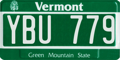VT license plate YBU779