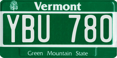 VT license plate YBU780