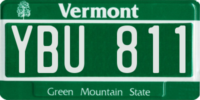 VT license plate YBU811