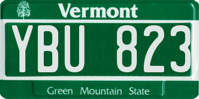 VT license plate YBU823