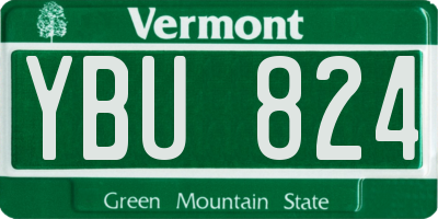 VT license plate YBU824