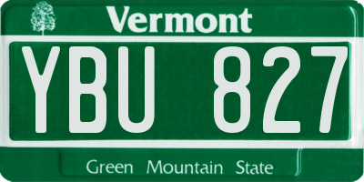 VT license plate YBU827