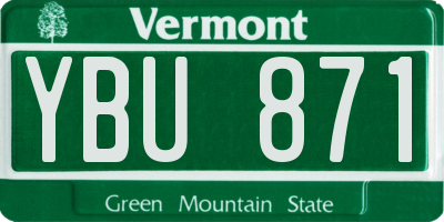VT license plate YBU871