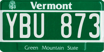VT license plate YBU873