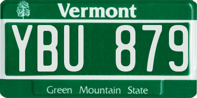 VT license plate YBU879