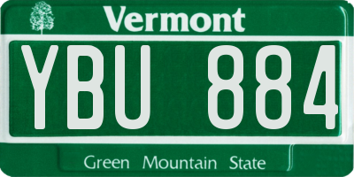 VT license plate YBU884