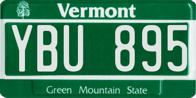 VT license plate YBU895