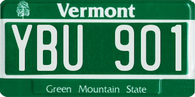 VT license plate YBU901