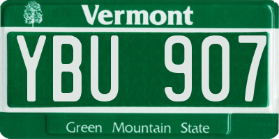 VT license plate YBU907