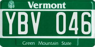 VT license plate YBV046