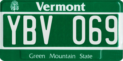 VT license plate YBV069