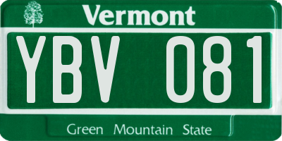 VT license plate YBV081