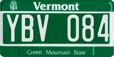 VT license plate YBV084