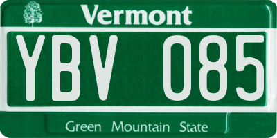 VT license plate YBV085