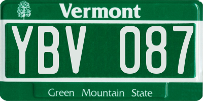 VT license plate YBV087