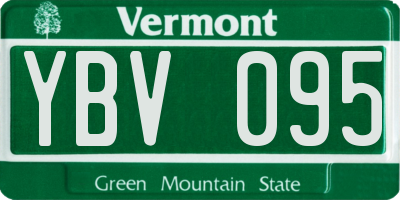 VT license plate YBV095