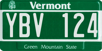 VT license plate YBV124