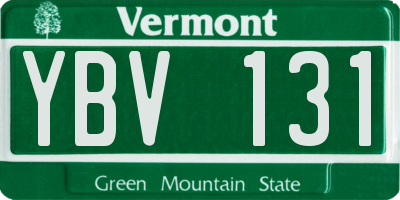 VT license plate YBV131