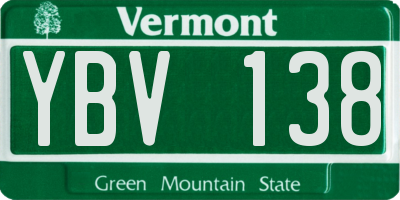 VT license plate YBV138