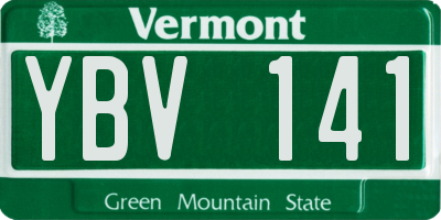 VT license plate YBV141