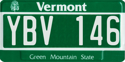 VT license plate YBV146
