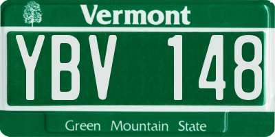 VT license plate YBV148