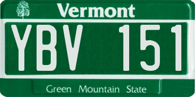 VT license plate YBV151