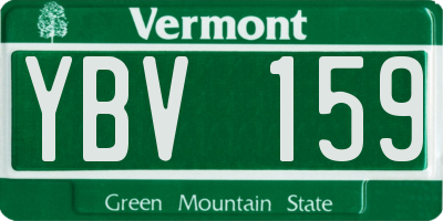VT license plate YBV159