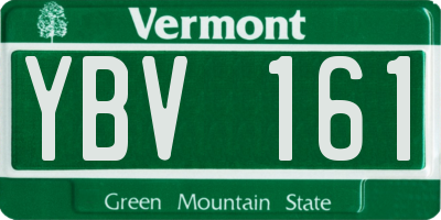 VT license plate YBV161