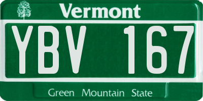 VT license plate YBV167