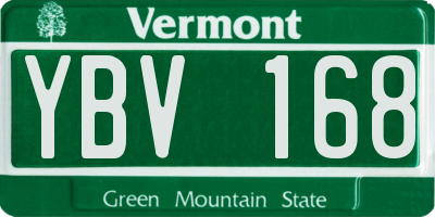 VT license plate YBV168