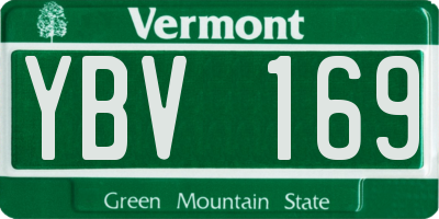 VT license plate YBV169