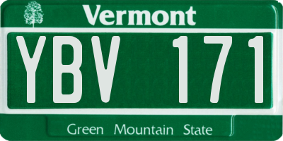 VT license plate YBV171