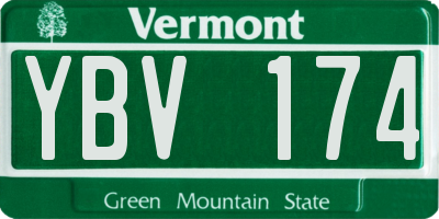 VT license plate YBV174