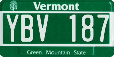 VT license plate YBV187
